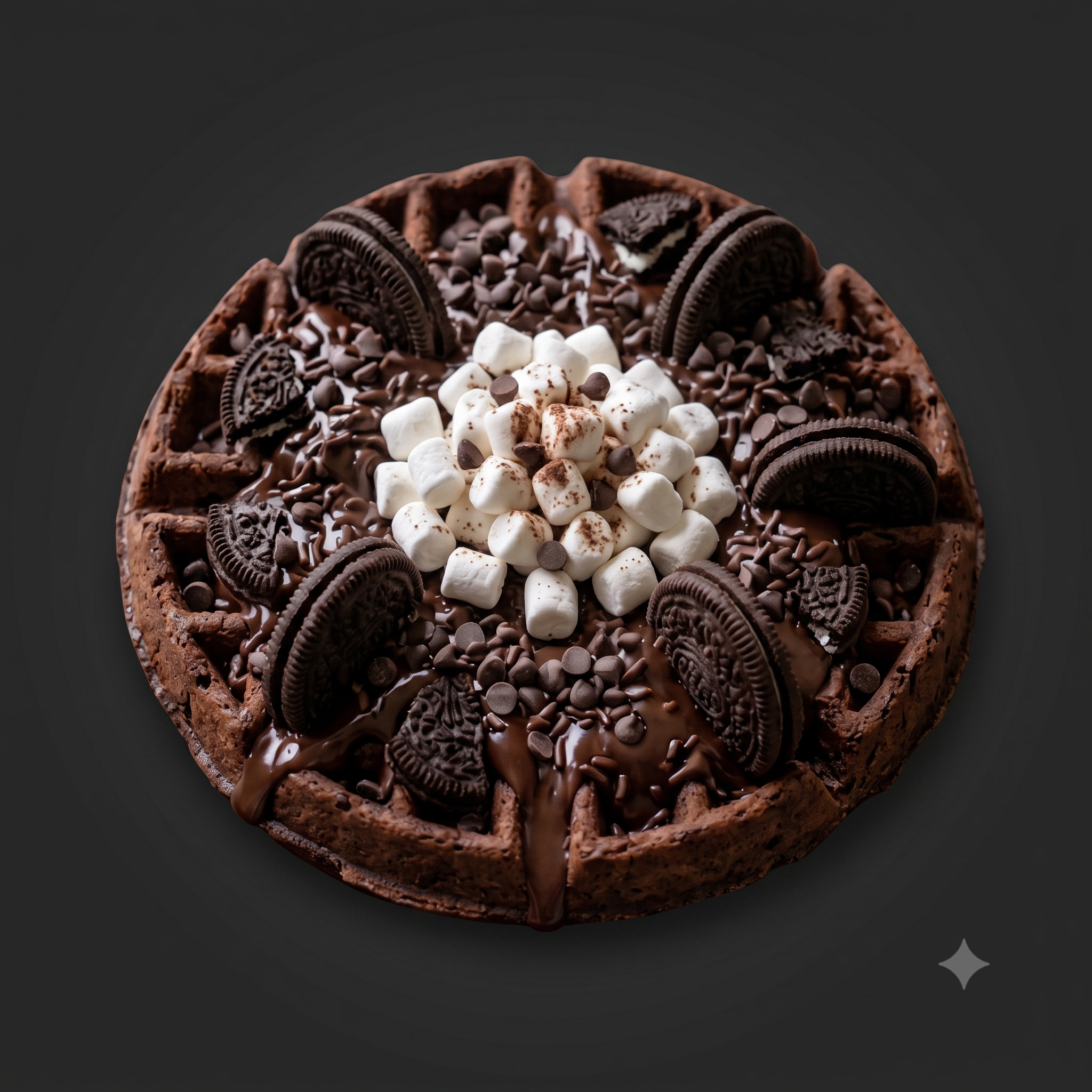 Waffle volcan de brownie